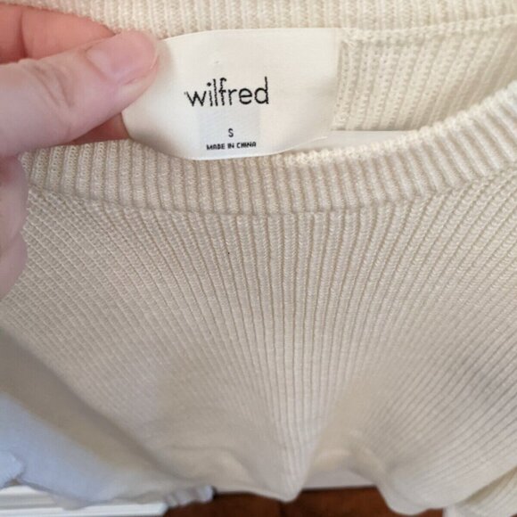 Wilfred women's off-white cream merino wool sweater in size small - Picture 3 of 7